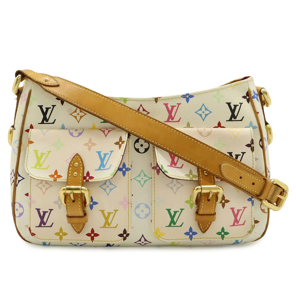 LOUIS VUITTON Monogram Multicolor Lodge Crossbody Bag Blanc White